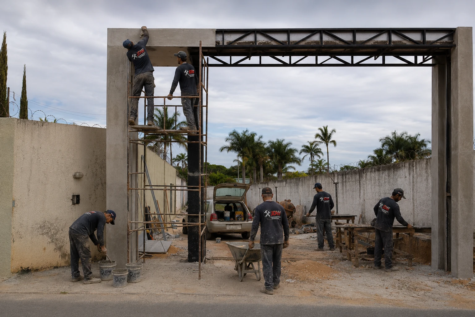 Equipe JDW Acabamentos e Reformas em obra